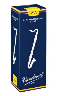 Vandoren - Anches de clarinette basse - Traditional - Force 2 - Bote de 5
