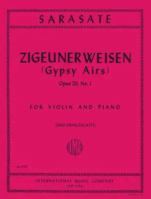 International Music Company - Zigeunerweisen (Gypsy Airs), Opus 20, No. 1 - Sarasate/Francescatti - Violin/Piano - Sheet Music