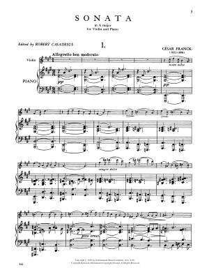 Sonata in A major - Franck /Francescatti /Casadesus - Violin/Piano - Sheet Music