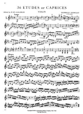 36 Etudes or Caprices - Fiorillo/Galamian - Violin/Book - Book