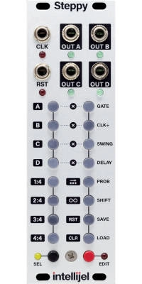 Intellijel - Steppy 4-Track 64-Step Programmable Gate Sequencer