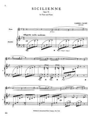 Sicilienne, Opus 78 - Faure/Buesser - Flute/Piano - Sheet Music