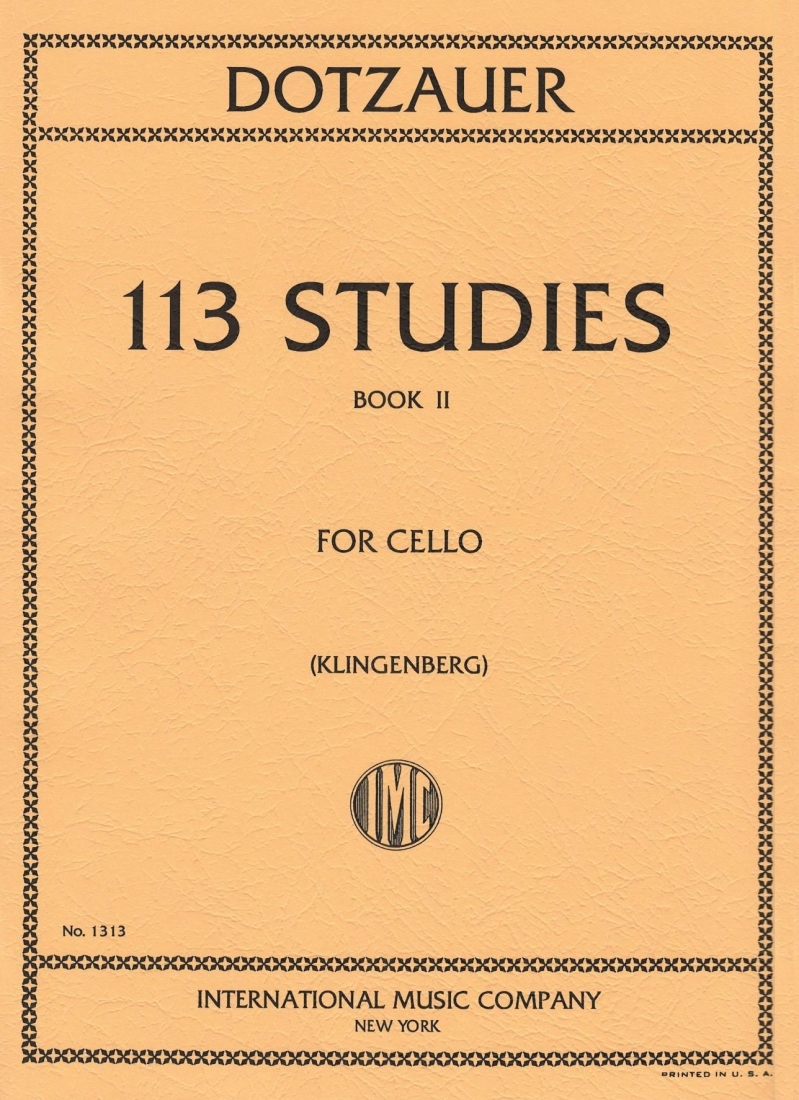 113 Studies in Four Volumes, Volume II - Dotzauer/Klingenberg - Cello - Book