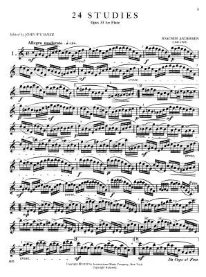 24 Studies, Opus 33 - Andersen/Wummer - Flute - Book