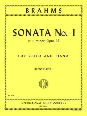 International Music Company - Sonata No. 1 in E minor, Opus 38 - Brahms/Rose - Cello/Piano - Sheet Music