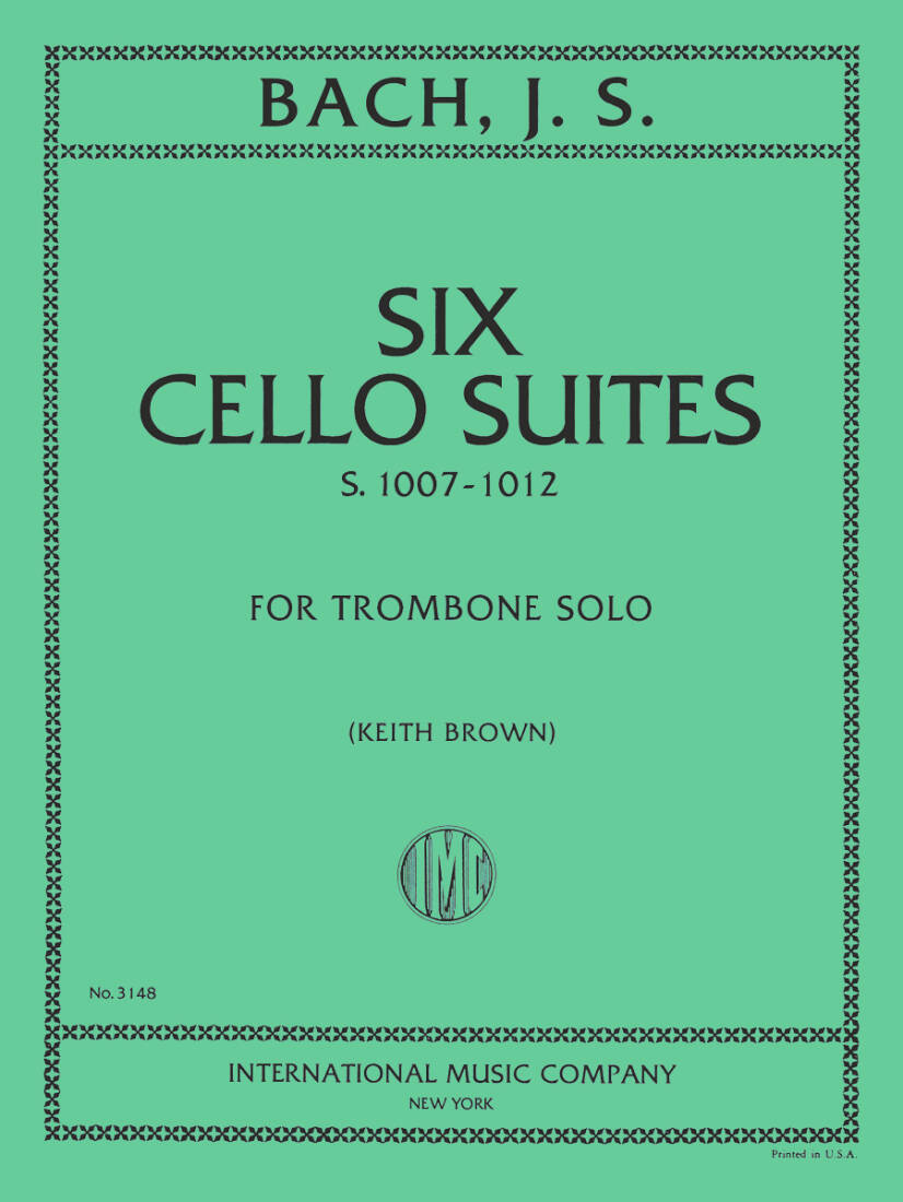 Six Cello Suites - Bach/Brown - Trombone/Tuba - Book