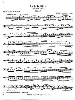 Six Suites, S. 1007-1012 - Bach/Becker - Cello - Book