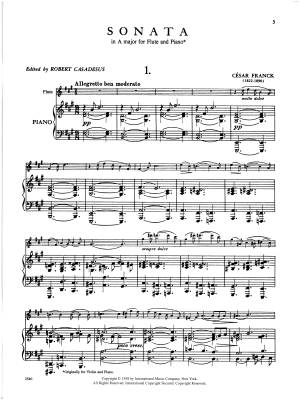 Sonata in A major - Franck/Rampal/Casadesus - Flute/Piano - Sheet Music