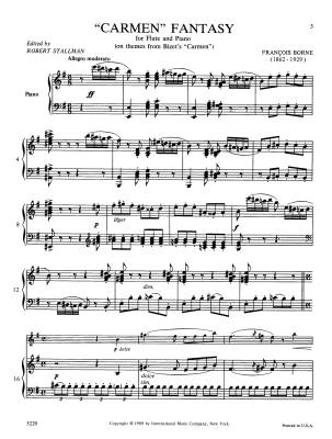Carmen Fantasy (on themes from Bizet\'s \'\'Carmen\'\') - Borne/Stallman - Flute/Piano - Sheet Music