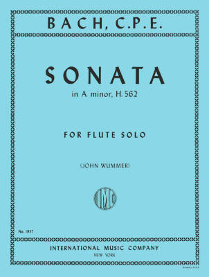 International Music Company - Sonata in A minor - Bach/Wummer - Flute - Sheet Music
