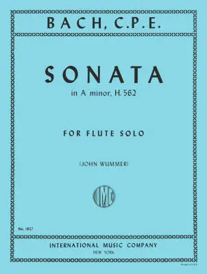 International Music Company - Sonata in A minor - Bach/Wummer - Flute - Sheet Music