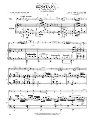 Sonata No. 1 in F major, Opus 5, No. 1 - Beethoven/Fournier - Cello/Piano - Sheet Music