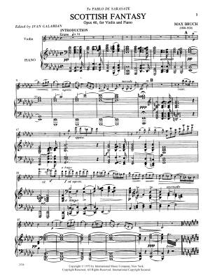 Scottish Fantasy, Opus 46 - Bruch/Galamian - Violin/Piano - Sheet Music