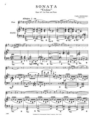 Sonata \'\'Undine,\'\' Opus 167 - Reinecke - Flute/Piano - Sheet Music