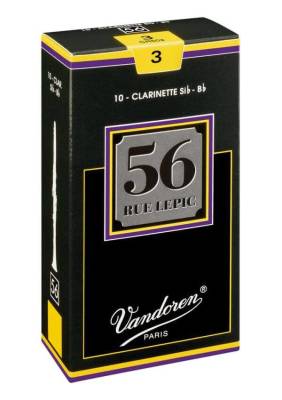 Vandoren - Anches de clarinette Bb - 56 Rue Lepix - Force 3 - Bote de 10