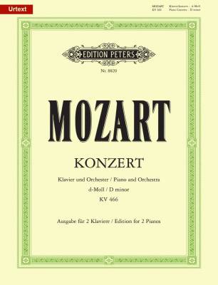 C.F. Peters Corporation - Piano Concerto No. 20 in D minor K466 (Edition for 2 Pianos) - Mozart/Wolff/Zacharias - 2 Pianos, 4 Hands - Book
