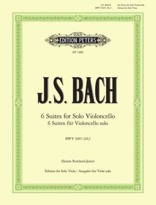 6 Cello Suites BWV 1007-1012 - Bach/Jones - Edition for Solo Viola - Book