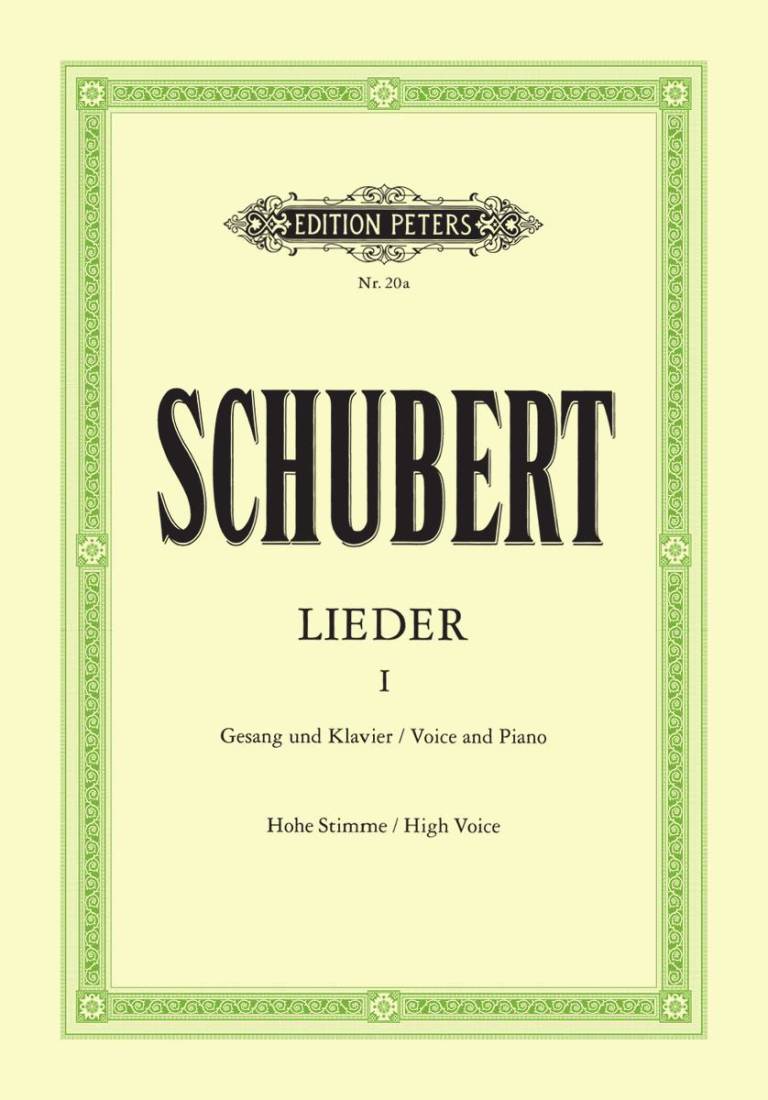Songs Vol. I: 92 Songs - Schubert - High Voice/Piano - Book