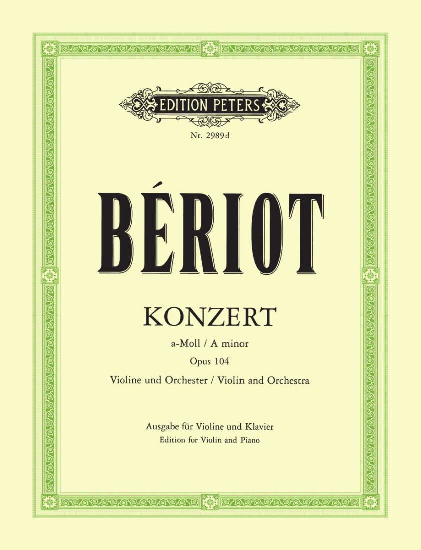 Concerto No. 9 in a minor Op. 104 - Beriot/Hermann - Violin/Piano - Sheet Music