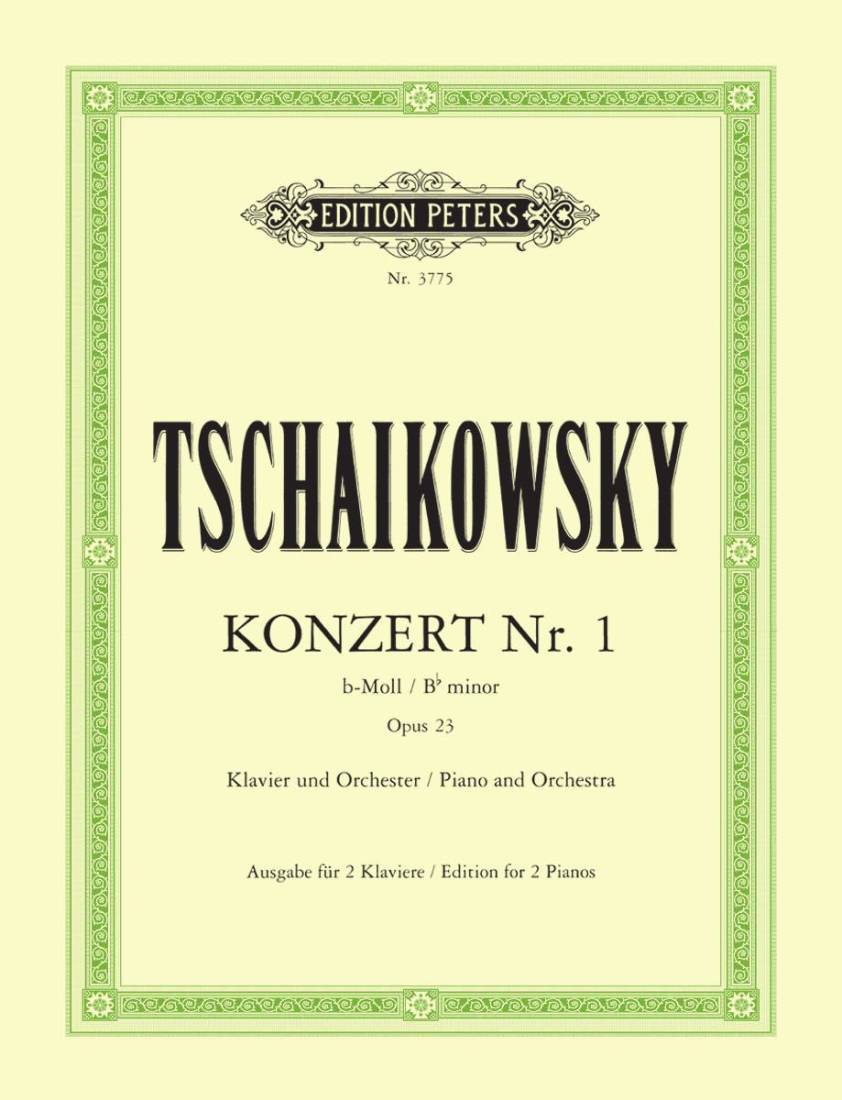 Piano Concerto No. 1 in B flat minor Op. 23 (Edition for 2 Pianos) - Tchaikovsky/Teichmuller - 2 Pianos, 4 Hands - Book