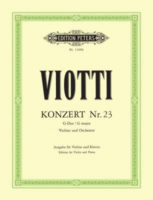 C.F. Peters Corporation - Concerto for Violin No. 23 in G Major - Viotti/Klengel - Violin/Piano - Sheet Music