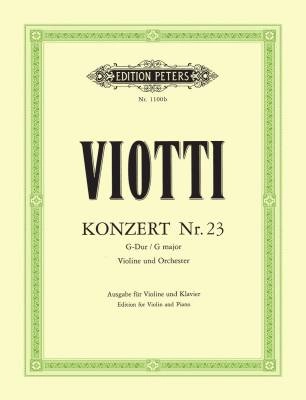 Concerto for Violin No. 23 in G Major - Viotti/Klengel - Violin/Piano - Sheet Music