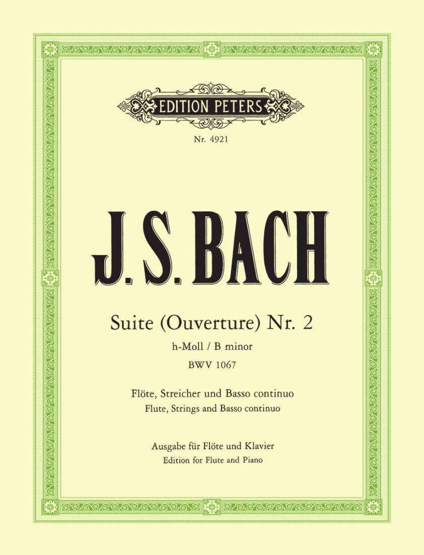Suite (Overture) No. 2 in B minor BWV 1067 - Bach/Weyrauch/List - Flute/Piano Reduction - Sheet Music