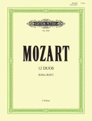 C.F. Peters Corporation - 12 Duos K496a/K487 - Mozart/Engels - Violin Duet - Book