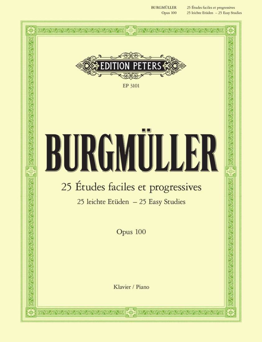 25 Etudes faciles at progressives Op. 100 (25 Easy Studies) - Burgmuller/Ruthardt - Piano - Book