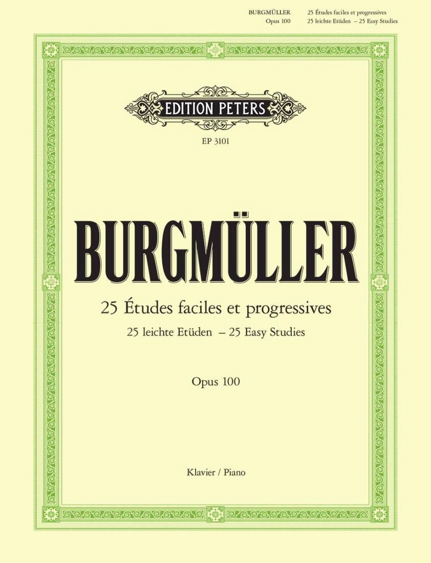 25 Etudes faciles at progressives Op. 100 (25 Easy Studies) - Burgmuller/Ruthardt - Piano - Book