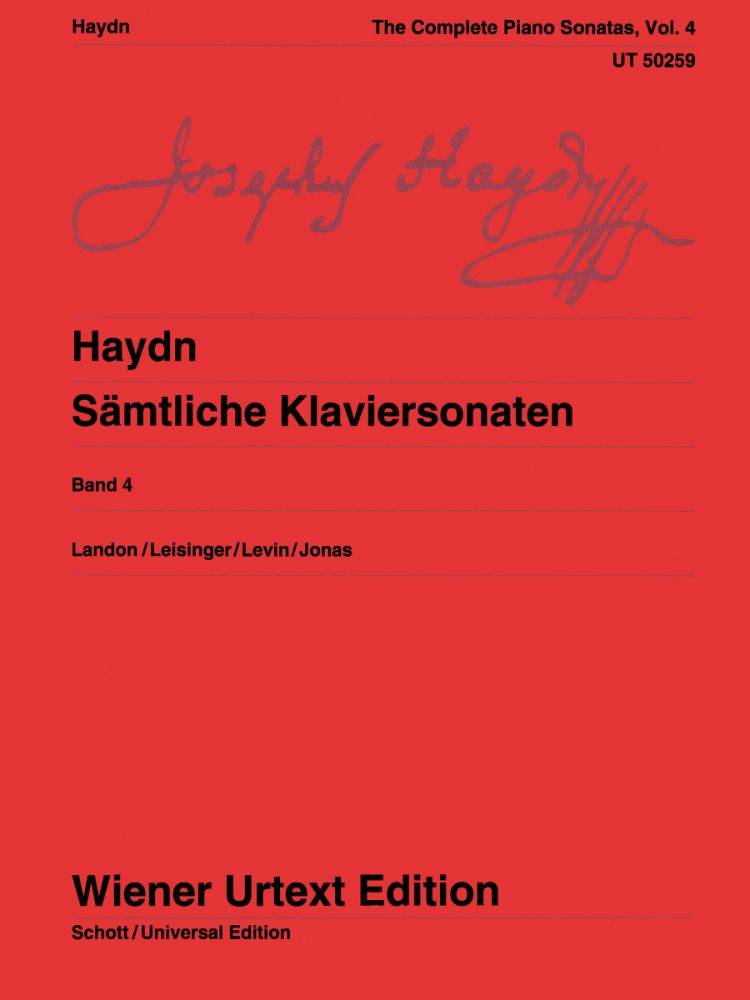 Complete Piano Sonatas Vol.4 - Haydn - Piano - Book