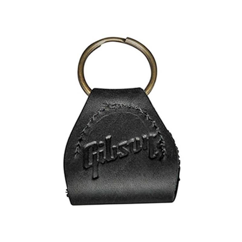 Leather Pickholder Keychain - Black