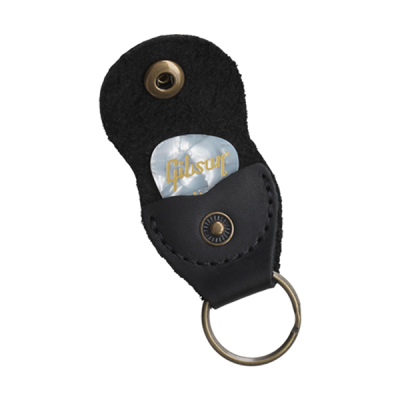 Leather Pickholder Keychain - Black