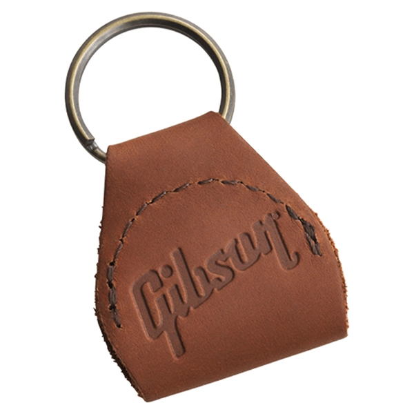 Leather Pickholder Keychain - Brown