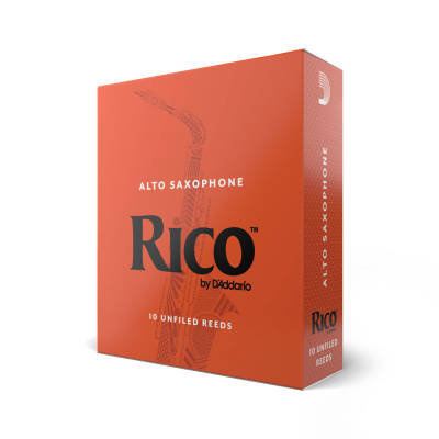RICO by DAddario - Anches de saxophone alto - Force 2 - Bote de 10