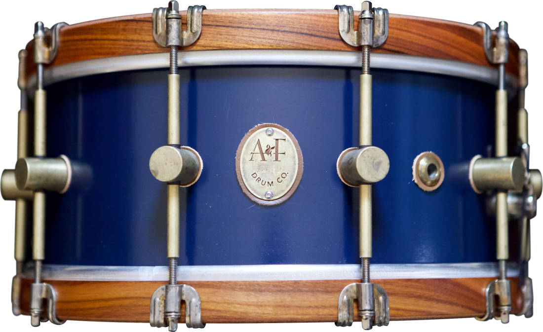 Club Series Maple Snare Drum with Rosewood Hoops, 6.5x14\'\' - Chandler Blue