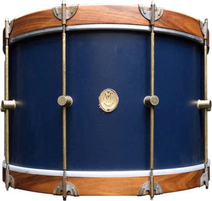 A&F Drum Co. - Club Series Maple Bass Drum with Rosewood Hoops, 14x22 - Chandler Blue