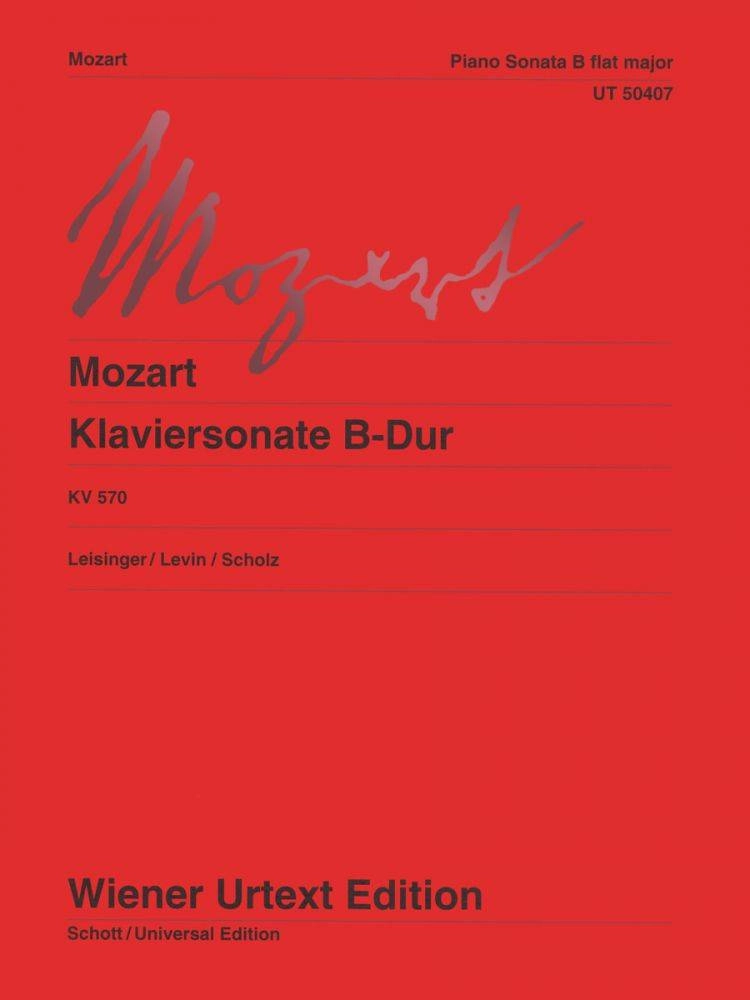 Piano Sonata In B Flat Major, KV570 - Mozart/Leisinger - Piano - Sheet Music