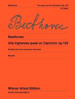 Alla ingharese \'\'Die Wut uber den verlorenen Groschen\'\' Op. 129 - Beethoven - Piano - Sheet Music