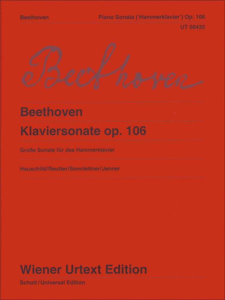 Piano Sonata (Hammerklavier), Op. 106 - Beethoven/Reutter - Piano - Sheet Music