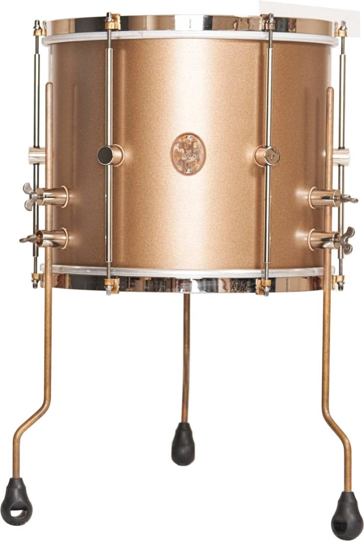 Club Series Maple Floor Tom with Nickel Hardware, 12x14\'\' - Deco Gold