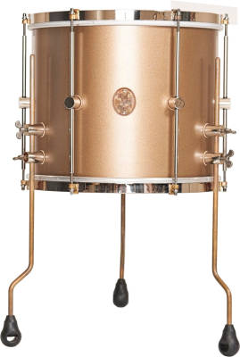 A&F Drum Co. - Club Series Maple Floor Tom with Nickel Hardware, 12x14 - Deco Gold