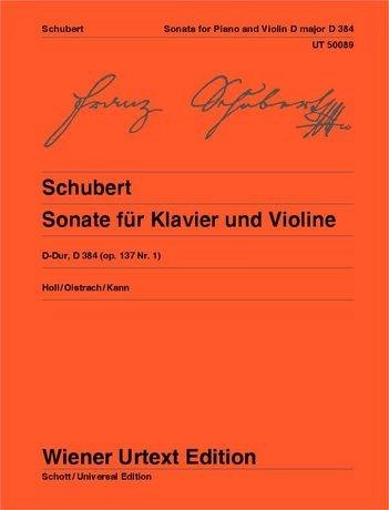 Sonata (Sonatina) for piano and violin D major Op. 137,1 D 384 - Schubert - Violin/Piano - Sheet Music