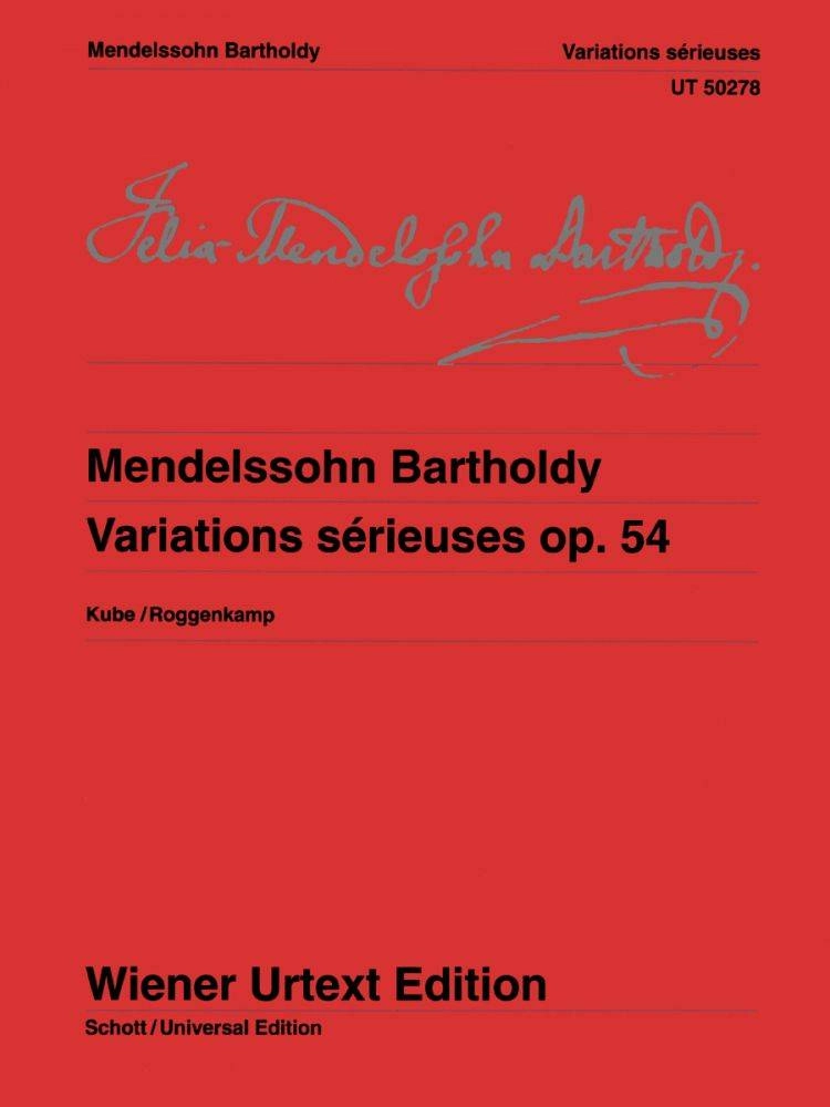 Variations Serieuses, Op.54 - Mendelssohn/Kube - Piano - Book