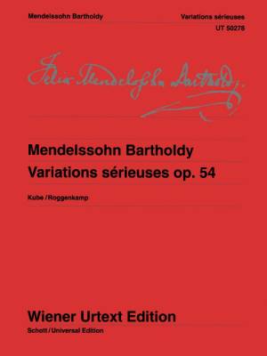 Wiener Urtext Edition - Variations Serieuses, Op.54 - Mendelssohn/Kube - Piano - Book