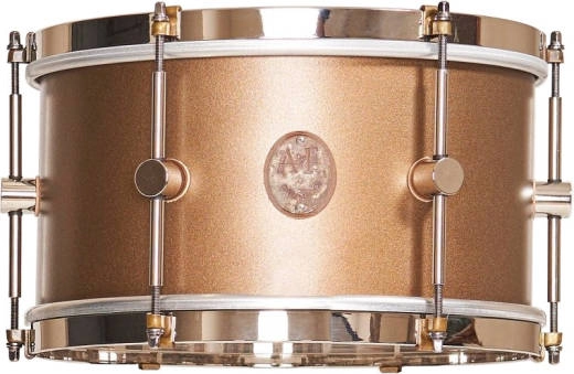 A&F Drum Co. - Club Series Maple Tom Tom with Nickel Hardware, 8x12 - Deco Gold