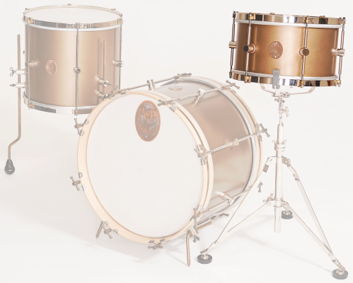 Club Series Maple Tom Tom with Nickel Hardware, 8x12\'\' - Deco Gold