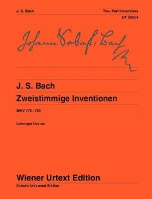 Wiener Urtext Edition - Two-Part Inventions, BWV 772-786 - Bach/Leisinger - Piano - Book