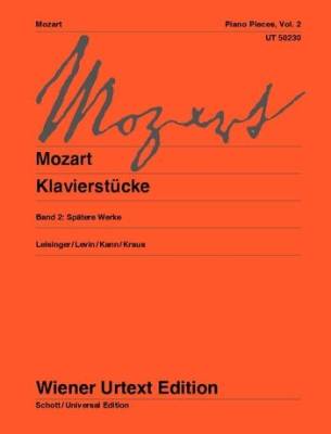 Wiener Urtext Edition - Piano Pieces, Vol 2 : Later Works - Mozart/Leisinger - Piano - Livre
