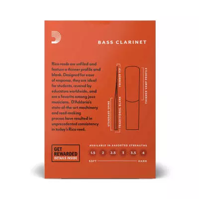 REA1025 - Bass Clarinet Reeds 2 1/2